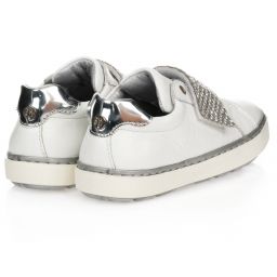 Stuart Weitzman-Girls White Leather Trainers | Childrensalon Outlet
