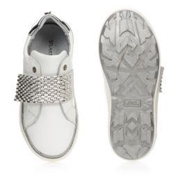Stuart Weitzman-Girls White Leather Trainers | Childrensalon Outlet
