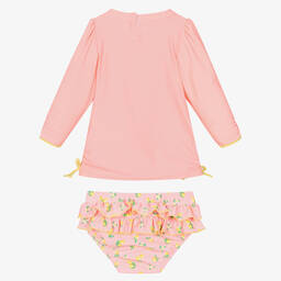 Sunuva-Baby Girls Pink & Yellow Lemon Tankini | Childrensalon Outlet