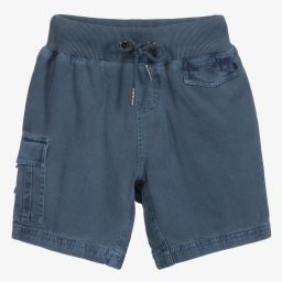 Sunuva-Boys Blue Cotton Cargo Shorts | Childrensalon Outlet