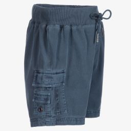 Sunuva-Boys Blue Cotton Cargo Shorts | Childrensalon Outlet
