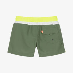 Sunuva-Boys Green Colour Block Swim Shorts | Childrensalon Outlet