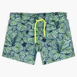 Sunuva-Boys Green Jungle Swim Shorts | Childrensalon Outlet