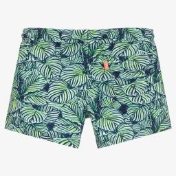 Sunuva-Boys Green Jungle Swim Shorts | Childrensalon Outlet