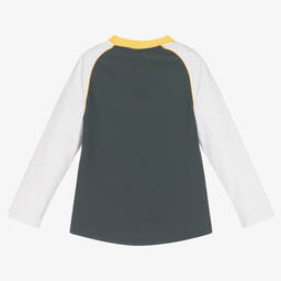 Sunuva-Boys Grey & White Swim Top (UPF 50+) | Childrensalon Outlet