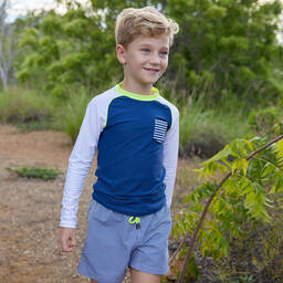 Sunuva-Плавки-шорты в синюю полоску для мальчиков | Childrensalon Outlet