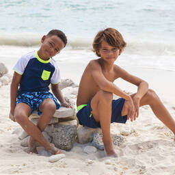 Sunuva-Boys Navy Blue Swim Shorts | Childrensalon Outlet