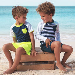 Sunuva-Boys Neon Yellow Swim Shorts | Childrensalon Outlet