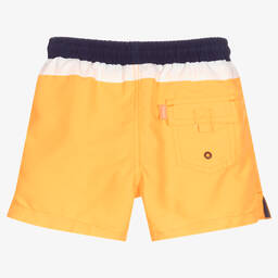Sunuva-Boys Orange Colour Block Swim Shorts | Childrensalon Outlet