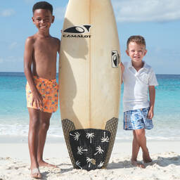 Sunuva-Boys White Cotton Towelling Polo Shirt | Childrensalon Outlet