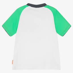 Sunuva-Boys White & Green Swim Top | Childrensalon Outlet