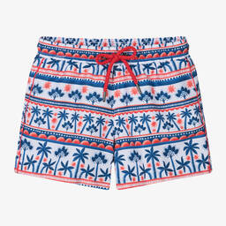 Sunuva-Boys White Palm Tree Swim Shorts | Childrensalon Outlet