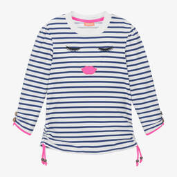 Sunuva-توب سباحة جيرسي مقلم لون أزرق وأبيض للبنات | Childrensalon Outlet