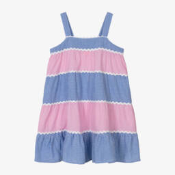 Sunuva-Girls Gingham Pink & Blue Dress | Childrensalon Outlet
