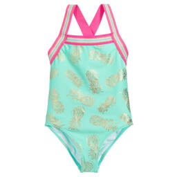Sunuva-Girls Green Swimsuit (UPF50+) | Childrensalon Outlet