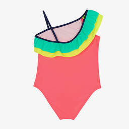 Sunuva-مايّو لون زهري نيون مزين بكشكش للبنات | Childrensalon Outlet