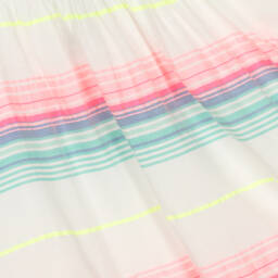 Sunuva-فستان مزيج قطن مقلم لون أبيض وزهري | Childrensalon Outlet