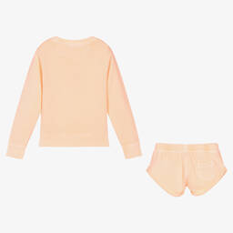 Sunuva-Girls Orange Cotton Shorts Set  | Childrensalon Outlet