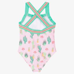 Sunuva-Girls Pink Cactus Swimsuit | Childrensalon Outlet