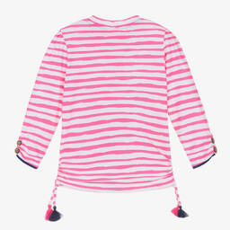 Sunuva-Girls Pink Stripe Flamingo Swim Top  | Childrensalon Outlet