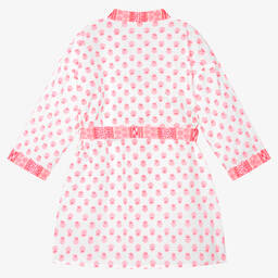 Sunuva-Бело-розовый хлопковый халат | Childrensalon Outlet