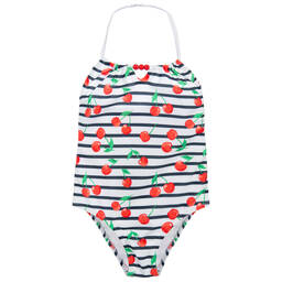 Sunuva-مايّو لون كحلي وأبيض للبنات +UPF50 | Childrensalon Outlet