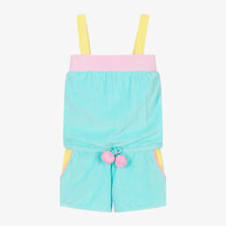 Sunuva-بلاي سوت قطن لون أزرق تركواز للبنات | Childrensalon Outlet