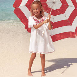 Sunuva-فستان قطن مطرز لون أبيض | Childrensalon Outlet