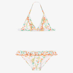 Sunuva-Белое бикини в цветочек для девочек | Childrensalon Outlet