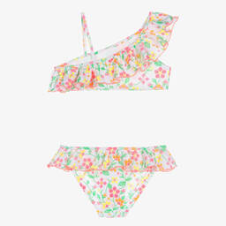 Sunuva-Girls White & Pink Floral Bikini  | Childrensalon Outlet