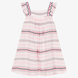 Sunuva-Girls White & Pink Striped Sun Dress | Childrensalon Outlet