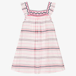 Sunuva-Girls White & Pink Striped Sun Dress | Childrensalon Outlet