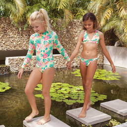Sunuva-Girls Yellow Floral Bikini | Childrensalon Outlet