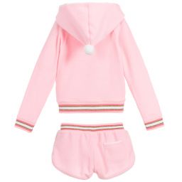 Sunuva-Pink Towelling Shorts Set  | Childrensalon Outlet