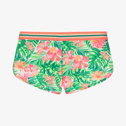 Sunuva-Розово-зеленые плавки-шорты с цветами | Childrensalon Outlet