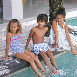Sunuva-White Swim Shorts (UPF50+) | Childrensalon Outlet