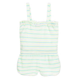 Sunuva-بلاي سوت مزيج قطن تيري مقلم لون أبيض | Childrensalon Outlet