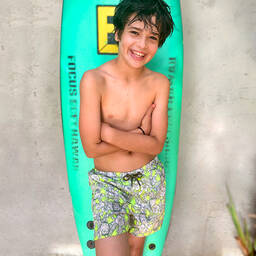 Sunuva-Yellow & Green Swim Shorts | Childrensalon Outlet