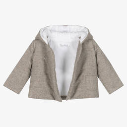 Tartine et Chocolat-Серая хлопковая куртка с капюшоном | Childrensalon Outlet