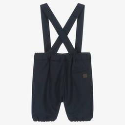 Tartine et Chocolat-Baby Boys Navy Blue Dungaree Shorts | Childrensalon Outlet