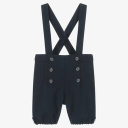 Tartine et Chocolat-Baby Boys Navy Blue Dungaree Shorts | Childrensalon Outlet