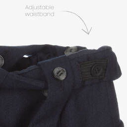Tartine et Chocolat-Baby Boys Navy Blue Dungaree Shorts | Childrensalon Outlet