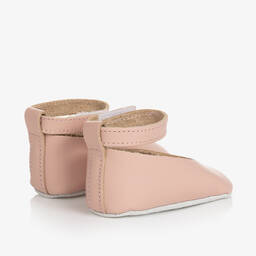 Tartine et Chocolat-حذاء جلد لون زهري لمرحلة قبل المشي للمولودات | Childrensalon Outlet