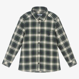 Tartine et Chocolat-Blue & Green Check Cotton Shirt | Childrensalon Outlet