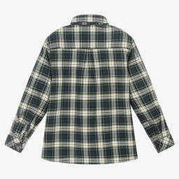 Tartine et Chocolat-Blue & Green Check Cotton Shirt | Childrensalon Outlet