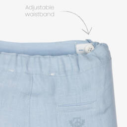 Tartine et Chocolat-Boys Azure & Ivory Linen Ensemble | Childrensalon Outlet
