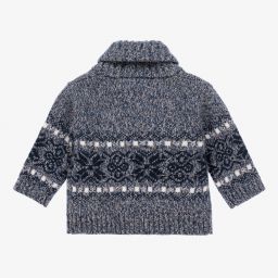 Tartine et Chocolat-كنزة أطفال ولادي صوف مارينو لون أزرق | Childrensalon Outlet