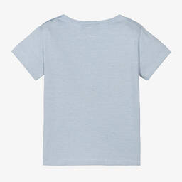 Tartine et Chocolat-Boys Blue Striped Cotton T-Shirt | Childrensalon Outlet