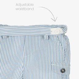 Tartine et Chocolat-Boys Blue & White Cotton Shorts Set | Childrensalon Outlet