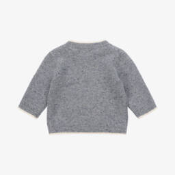 Tartine et Chocolat-Boys Blue Wool Bear Jumper | Childrensalon Outlet